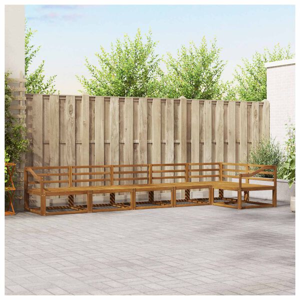 vidaXL Set di divani da esterno 6 pcs Naturale