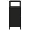 vidaXL Credenza Nera 100x35x80 cm in Legno Multistrato