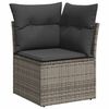 vidaXL Set di divani con cuscino 9 pcs Grigio polyrattan