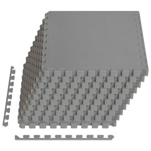 vidaXL Tappetino per piscina 40 pz Grigio 14,4 m&sup2; Schiuma EVA
