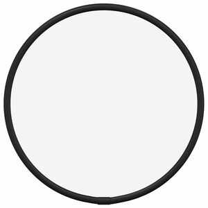 vidaXL Specchio da Parete Nero &Oslash; 20 cm Rotondo