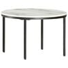 vidaXL Tavolino da Salotto Bianco e Nero &Oslash;65 cm in Vero Marmo Solido