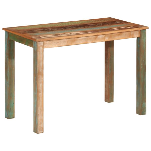 vidaXL Tavolo da Pranzo 110x55x76 cm in Legno Massello di Recupero