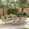 vidaXL Set da Pranzo per Giardino 7 pcs Beige polyrattan