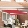 vidaXL Tenda da Sole Rosso 3 x 2,5 m Poliestere e metallo