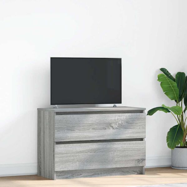 vidaXL Mobile Porta TV Grigio Sonoma 80x35x54 cm in Legno Multistrato