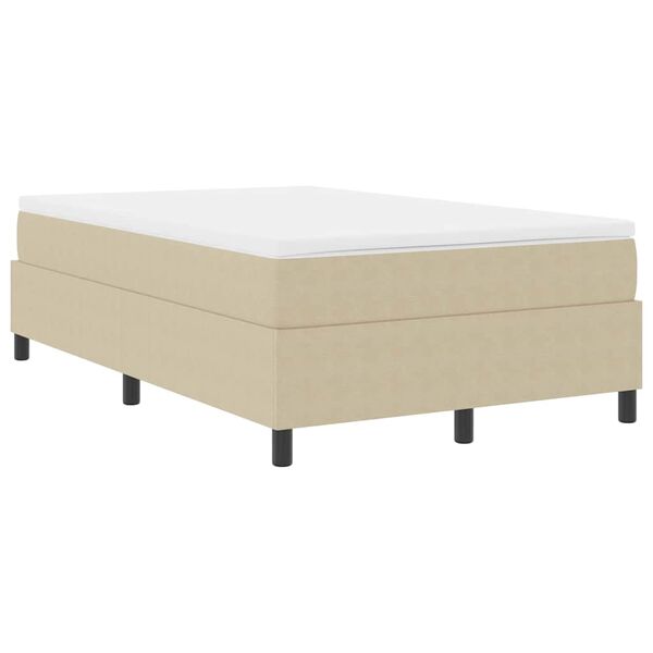 vidaXL Letto a molle Grigio chiaro e bianco 120 x 200 cm