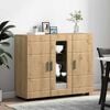 vidaXL Credenza con lo scaffale rovere artigianale 55,5 x 29 x 100 cm
