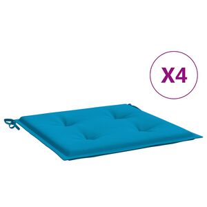 vidaXL Cuscini per Sedia 4 pz Blu 40x40x4 cm in Tessuto Oxford