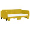 vidaXL Divano Letto Estraibile con Materassi Giallo 100x200 cm Velluto