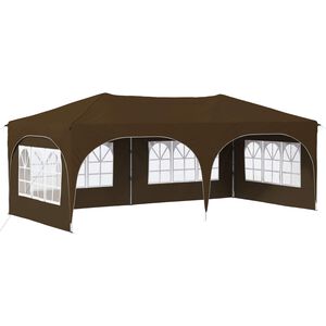 vidaXL Tenda per feste a pop-up 575 x 288 x 245 cm Tortora