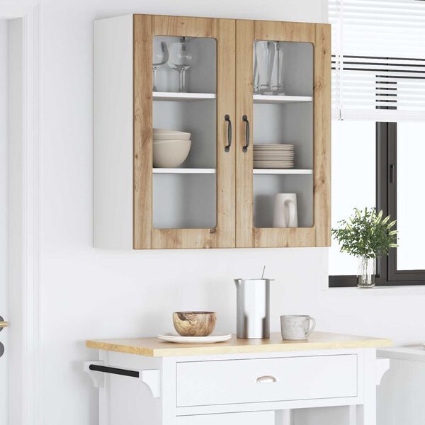 vidaXL Mobile da cucina 2 pcs Rovere artigianale 40 x 31 x 80 cm