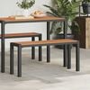vidaXL Panchina da giardino Marrone 100 x 28 x 45cm Acciaio