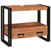 vidaXL Armadio da bagno con cassetto Marrone Legno di Acacia Massello