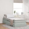 vidaXL Letto con contenitore e materasso Grigio chiaro 90 x 190 cm
