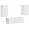 vidaXL Set di Mobiletto da TV a Parete 4 pz Bianco