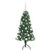 vidaXL Albero di Natale Artificiale Angolare con 150 LED Verde 120 cm