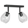 vidaXL Faretto da soffitto Nero 33 x 13 x 26 cm Vetro e Metallo