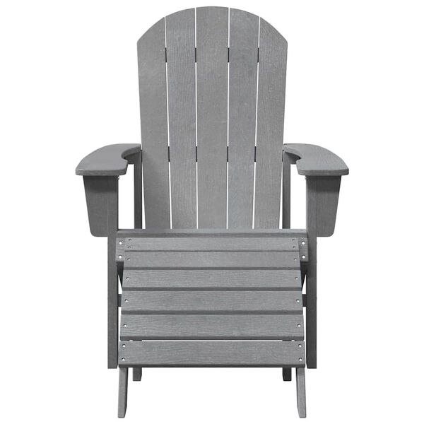 vidaXL Sedia Adirondack Grigio chiaro 82 x 74 x 92 cm HDPE