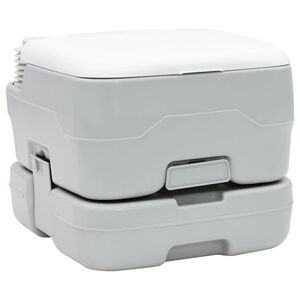 vidaXL Toilette da Campeggio Azzurro Chiaro e Bianco Polietilene