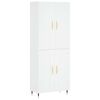 vidaXL Credenza Bianca 69,5x34x180 cm in Legno Multistrato