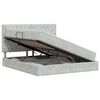 vidaXL Letto con contenitore e materasso Grigio Chiaro 160 x 200 cm