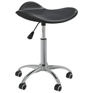 vidaXL Sedia da Pranzo Girevole Nera in Similpelle