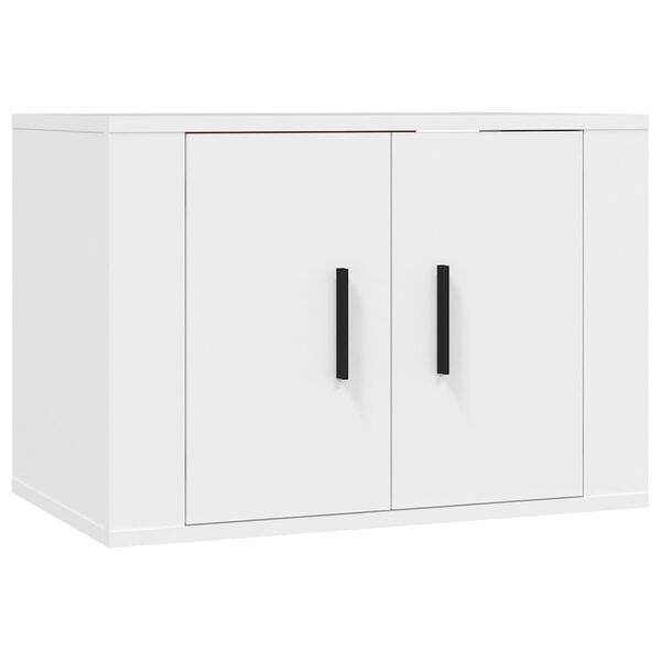 vidaXL Set Mobili Porta TV 3 pz Bianco in Legno Multistrato