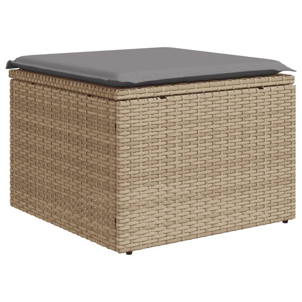 vidaXL Set Divano da Giardino 12 pz con Cuscini Beige Misto Polyrattan
