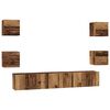 vidaXL Set mobile TV 7 pz Legno vecchio Legno ingegnerizzato