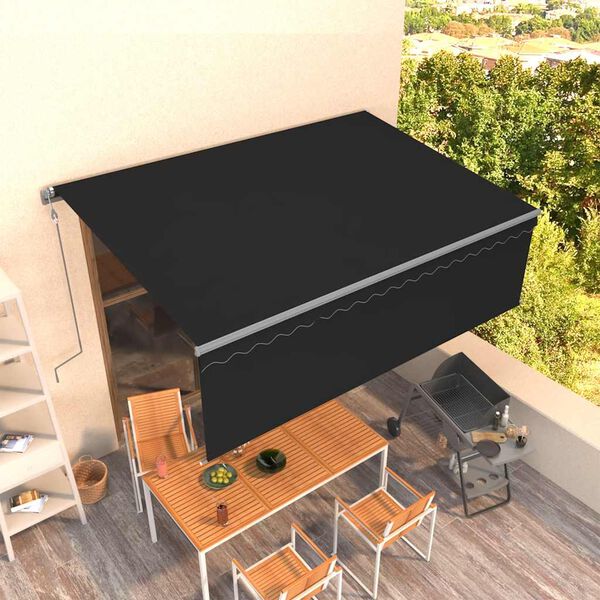 vidaXL Tenda Sole Retrattile Automatica con Parasole 4,5x3m Antracite