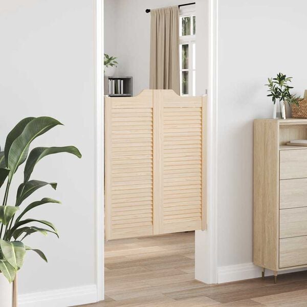 vidaXL Porte a Battente 2-Paio Design a Lamelle 100x80cm Legno di Pino