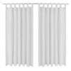 Tende Micro-Raso Nere 2 pezzi con Occhielli 140 x 225 cm