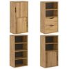 vidaXL Armadietti Laterali 4 pz ODDA 40x24x79 cm Legno Massello Pino