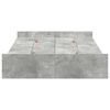 vidaXL Struttura letto con contenitore Grigio cemento 120 x 190 cm