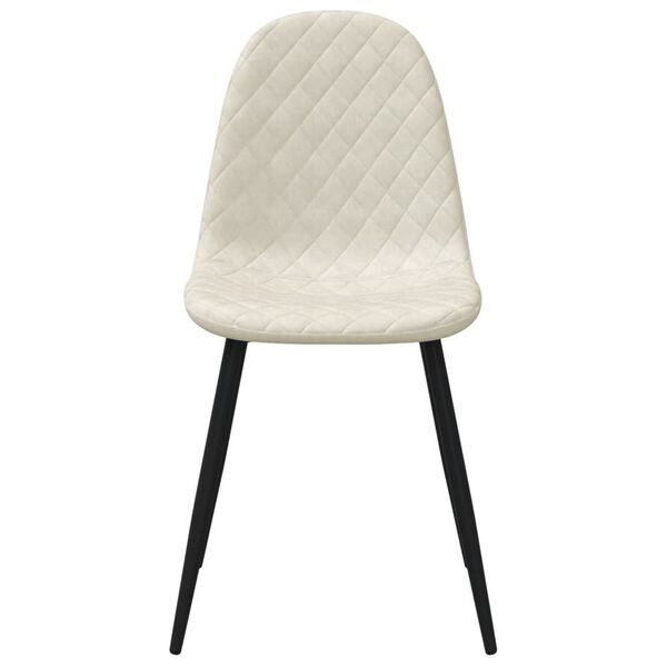 vidaXL Sedie da Pranzo 2 pz Bianco Crema in Velluto