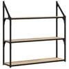 vidaXL Scaffale Parete 3Ripiani Rovere Sonoma 80x21x78,5cm Multistrato