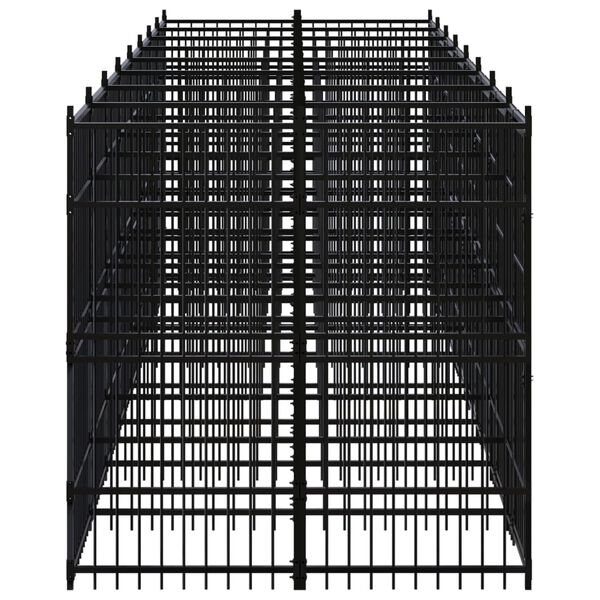 vidaXL Gabbia per Cani da Esterno in Acciaio 14,75 m&sup2;