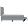 vidaXL Letto a molle con testiera Grigio chiaro 160 x 200 cm Tessuto