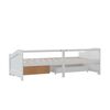 vidaXL Divano Letto 3 Posti con Cassetti Bianco Pino Massello 90x200cm