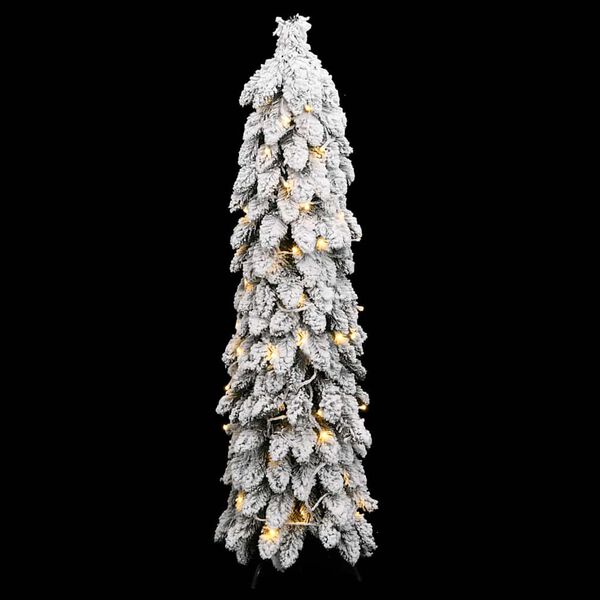 vidaXL Albero di Natale Artificiale con 60 LED e Neve Floccata 120 cm