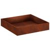 vidaXL Vaso da giardino Ruggine 80 x 80 x 20 cm Acciaio Corten