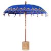 vidaXL Ombrello balinese con base Blu 215 x 215 x 260 cm