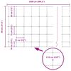 vidaXL Recinzione con Posto Argento 0,8 x 50 m Acciaio