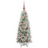 vidaXL Albero di Natale artificiale con 150 LED Bianco 120 cm