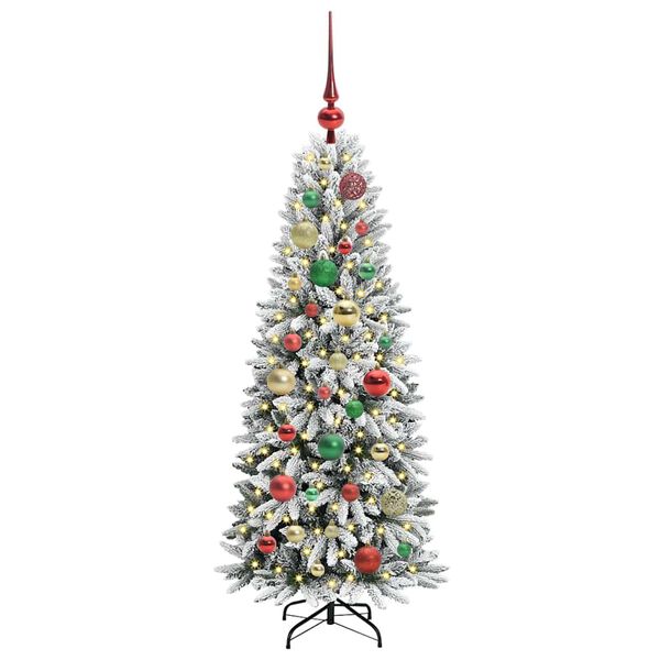 vidaXL Albero di Natale artificiale con 150 LED Bianco 120 cm