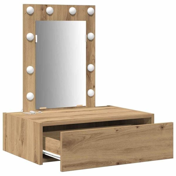 vidaXL Tavolo da Trucco Marrone 60 x 40 x 70 cm Legno multistrato