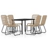 vidaXL Set Mobili da Pranzo da Giardino 7 pz Rovere