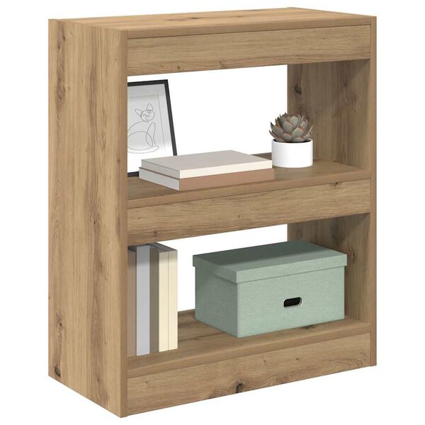 vidaXL Armadio per Libri Rovere artigianale 60 x 30 x 72 cm