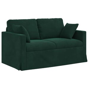 vidaXL Divano Verde Scuro 138 x 78 x 80 cm Velluto